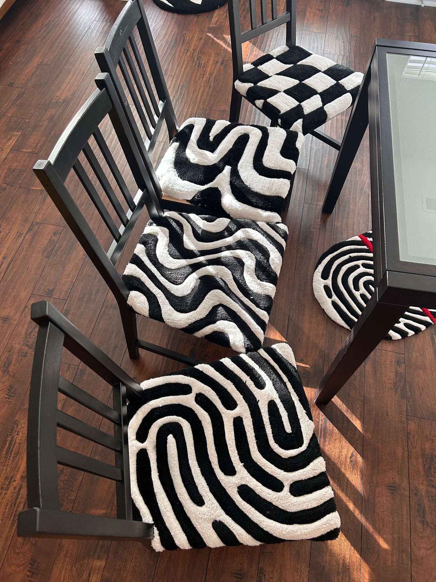 Tufted Four Piece Chair Set