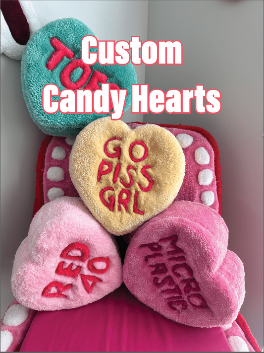 CUSTOM Candy Heart Pillows